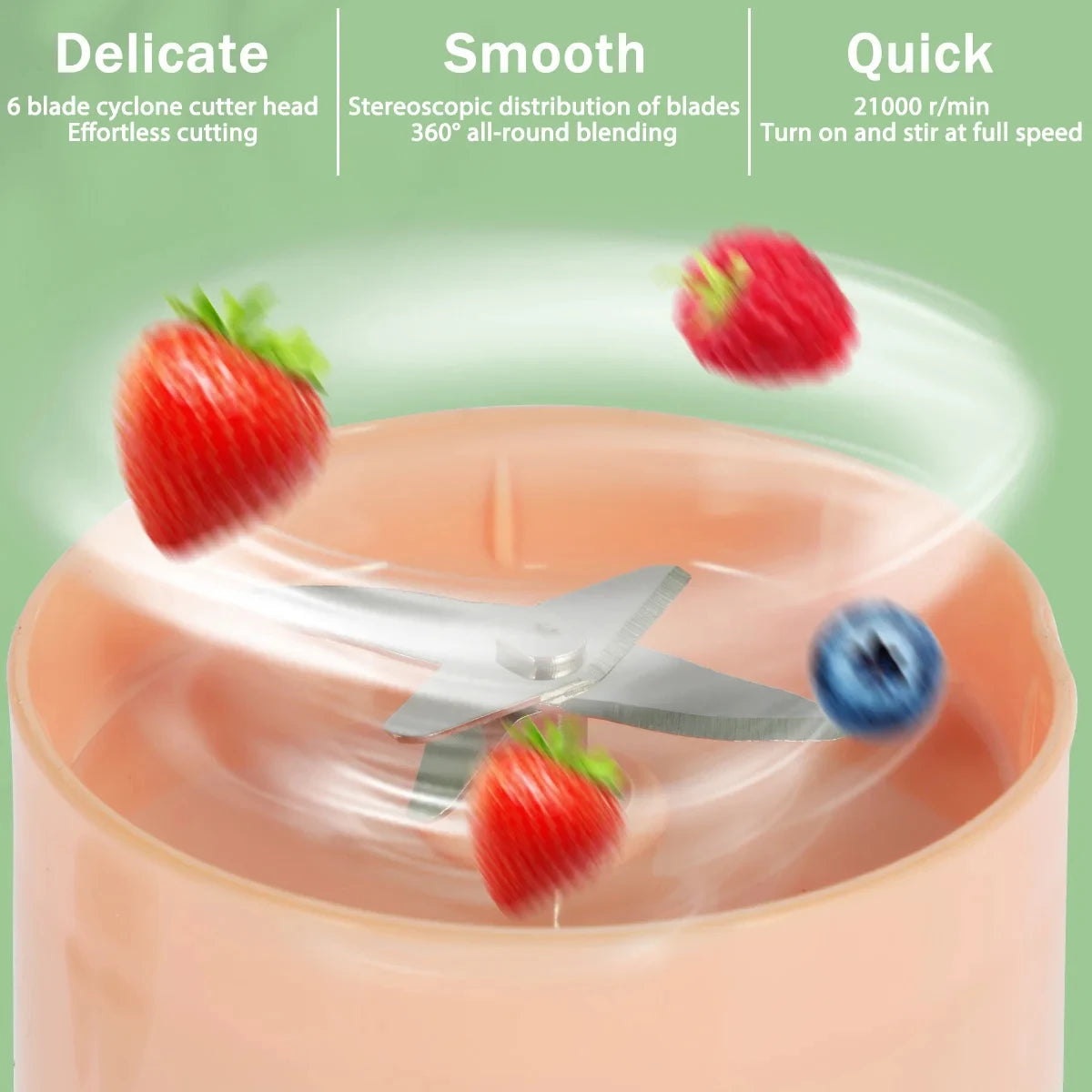 Fast way to blend anywhere you are. (portable)