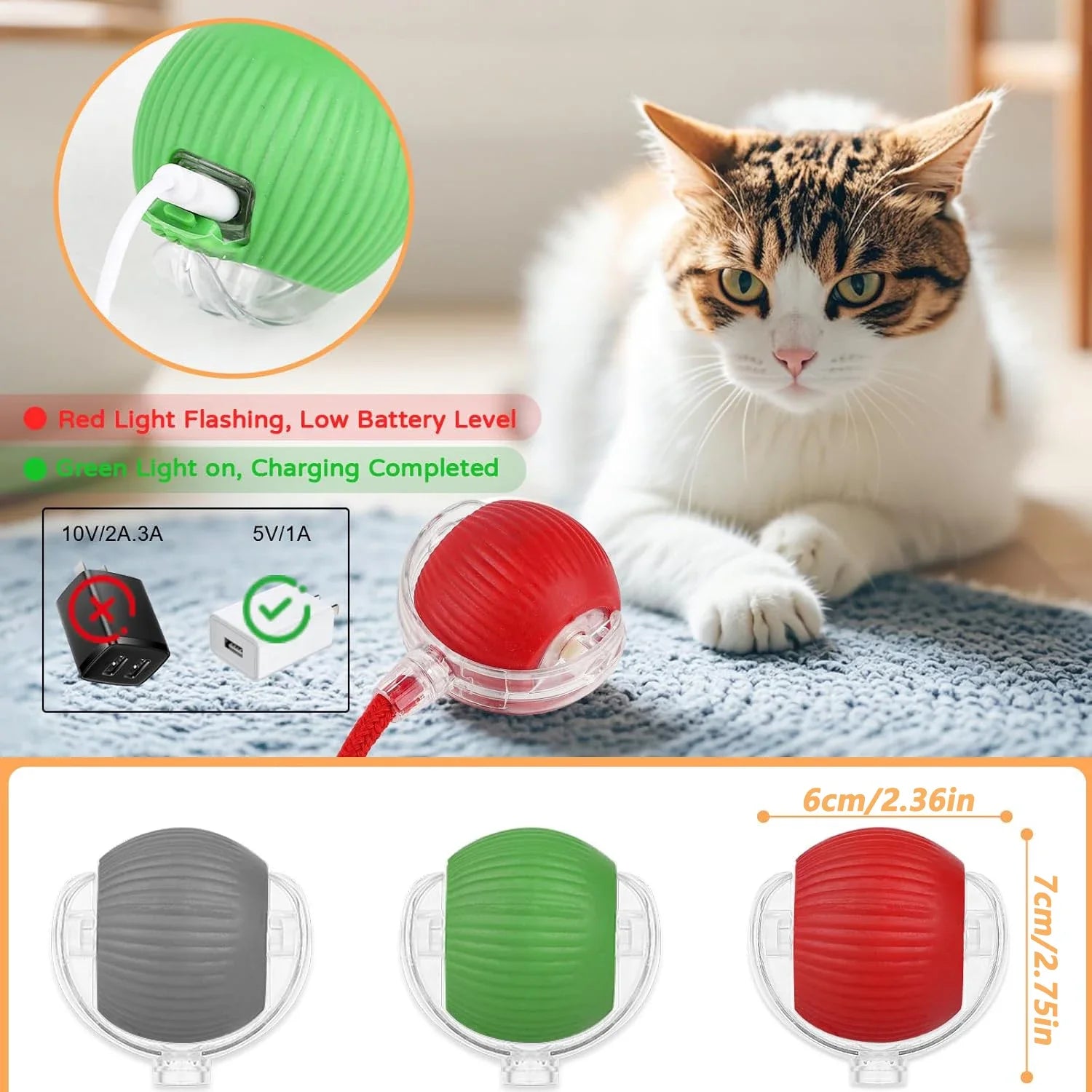 A fun toy, its a happy cat, no Need of supervision, where your cat can play alone.